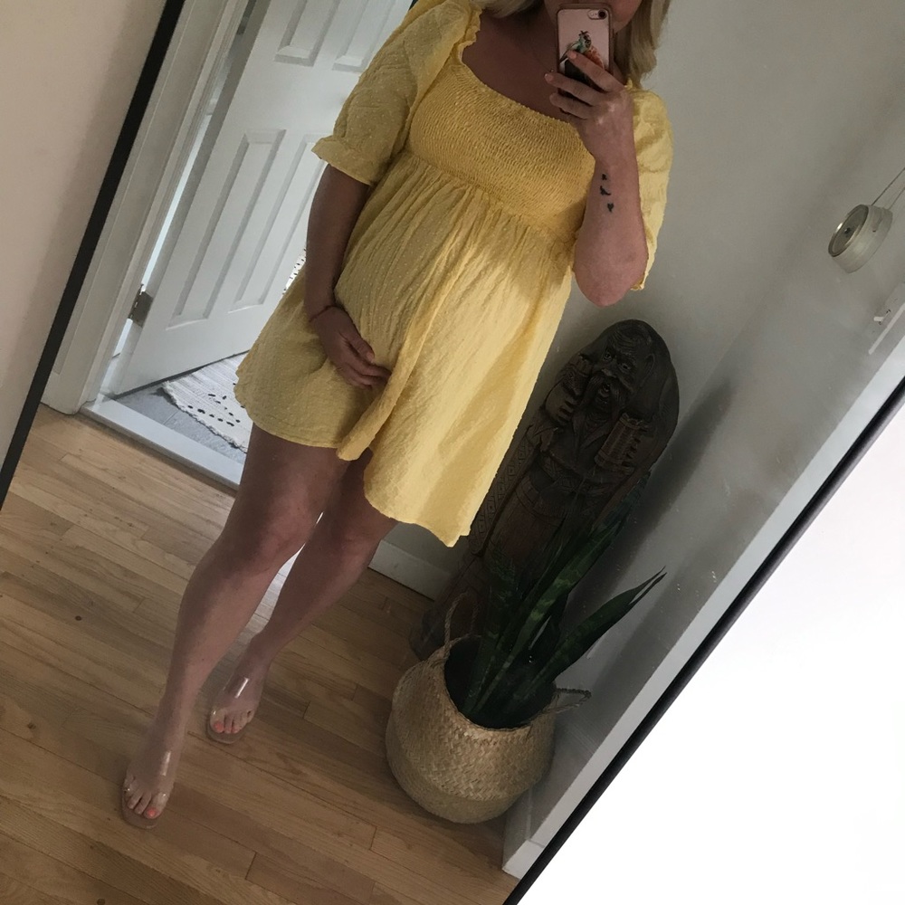 MATERNITY Yellow Shein Dress in size Medium